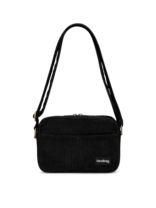 Reporter bag Nino black corduroy