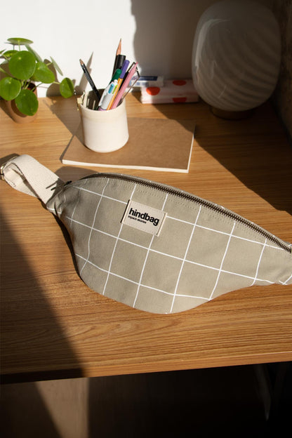 Olivia Fanny Pack – Sage Green/White Check