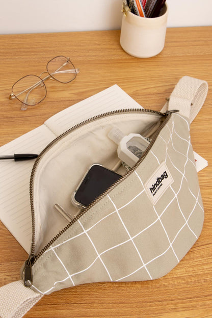 Olivia Fanny Pack – Sage Green/White Check