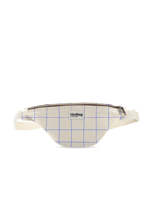 Olivia Fanny Pack – Off-White/Blue Check