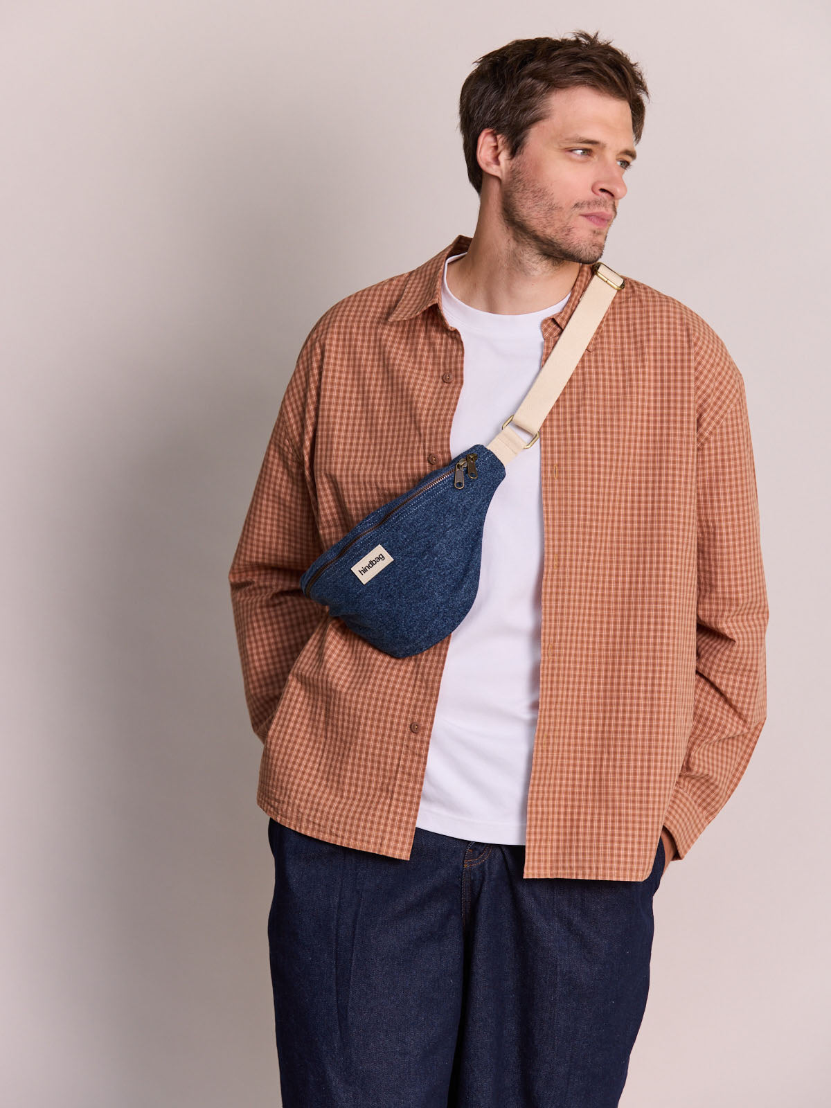 Olivia dark blue denim bum bag