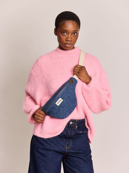 Olivia dark blue denim bum bag