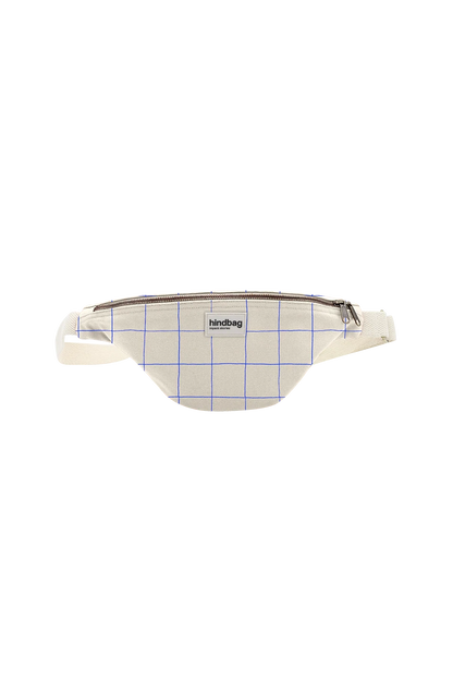Olivia Fanny Pack – Off-White/Blue Check