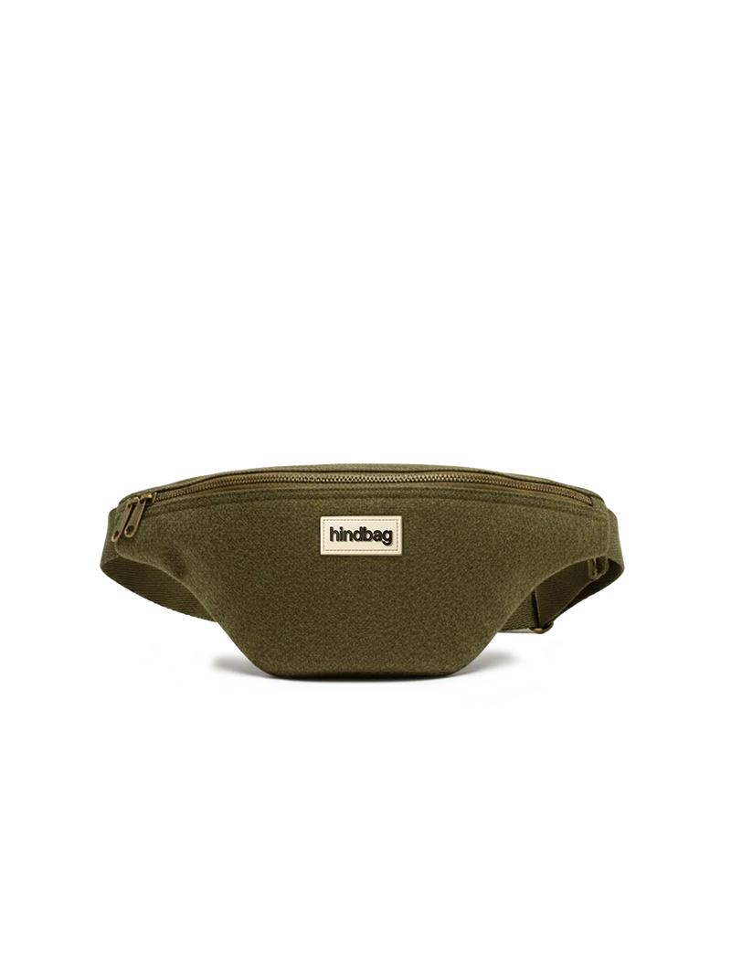 Olivia khaki wool effect Bum bag