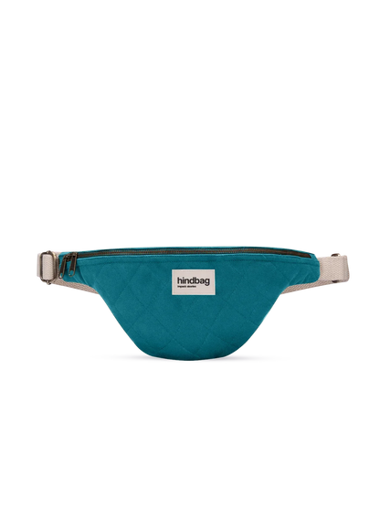 Olivia Peacock Blue Quilted Fanny Pack