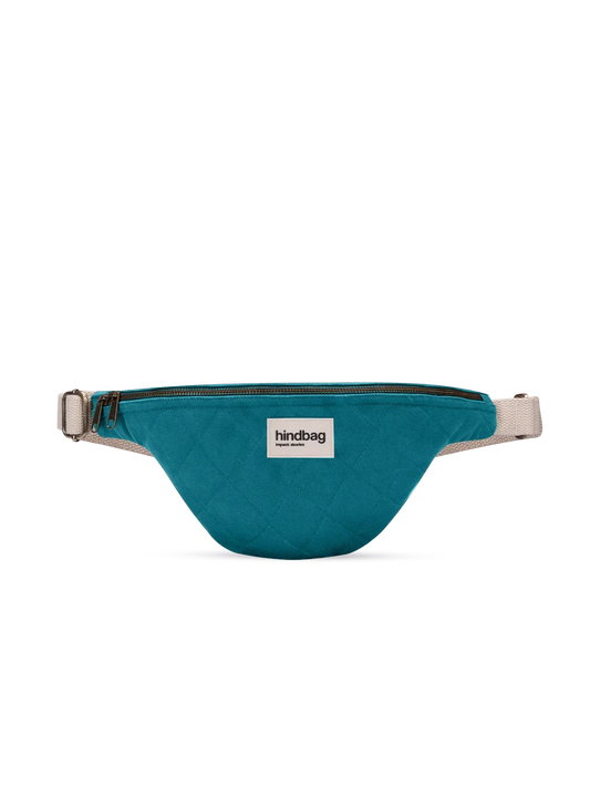 Olivia Peacock Blue Quilted Fanny Pack