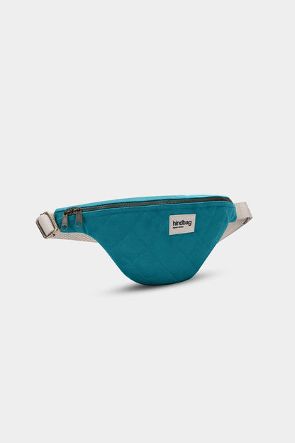 Olivia Peacock Blue Quilted Fanny Pack