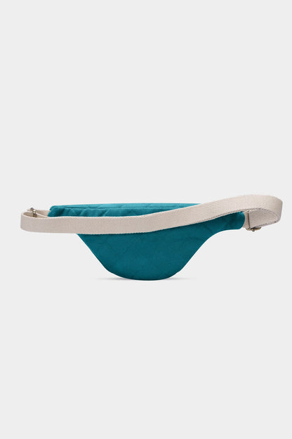 Olivia Peacock Blue Quilted Fanny Pack