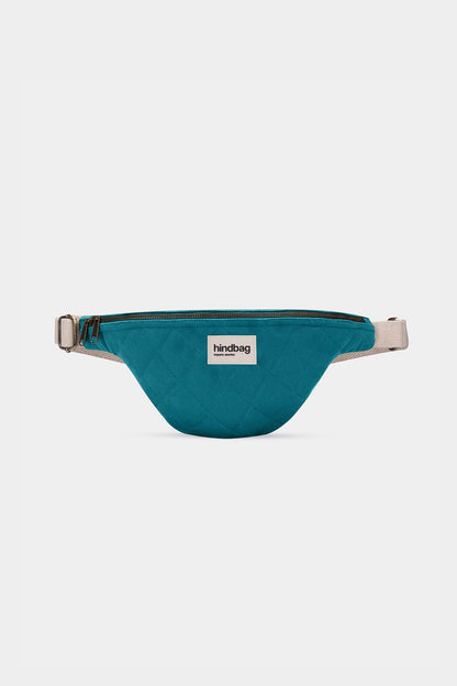 Olivia Peacock Blue Quilted Fanny Pack