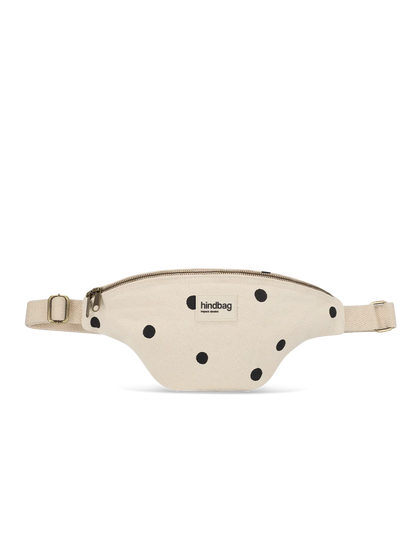 Olivia Ecru Polka Dot Belt Bag