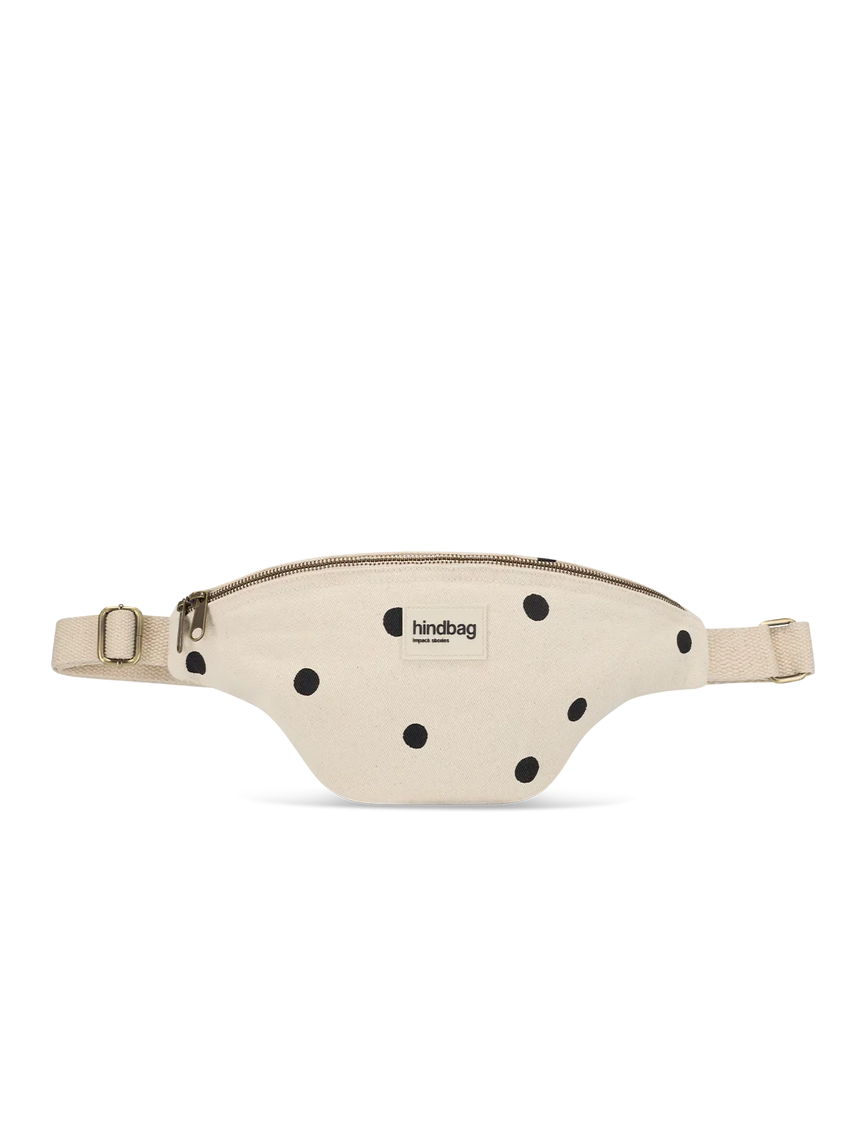 Olivia Ecru Polka Dot Belt Bag