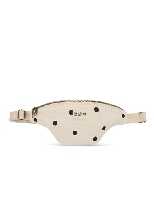 Olivia Ecru Polka Dot Belt Bag