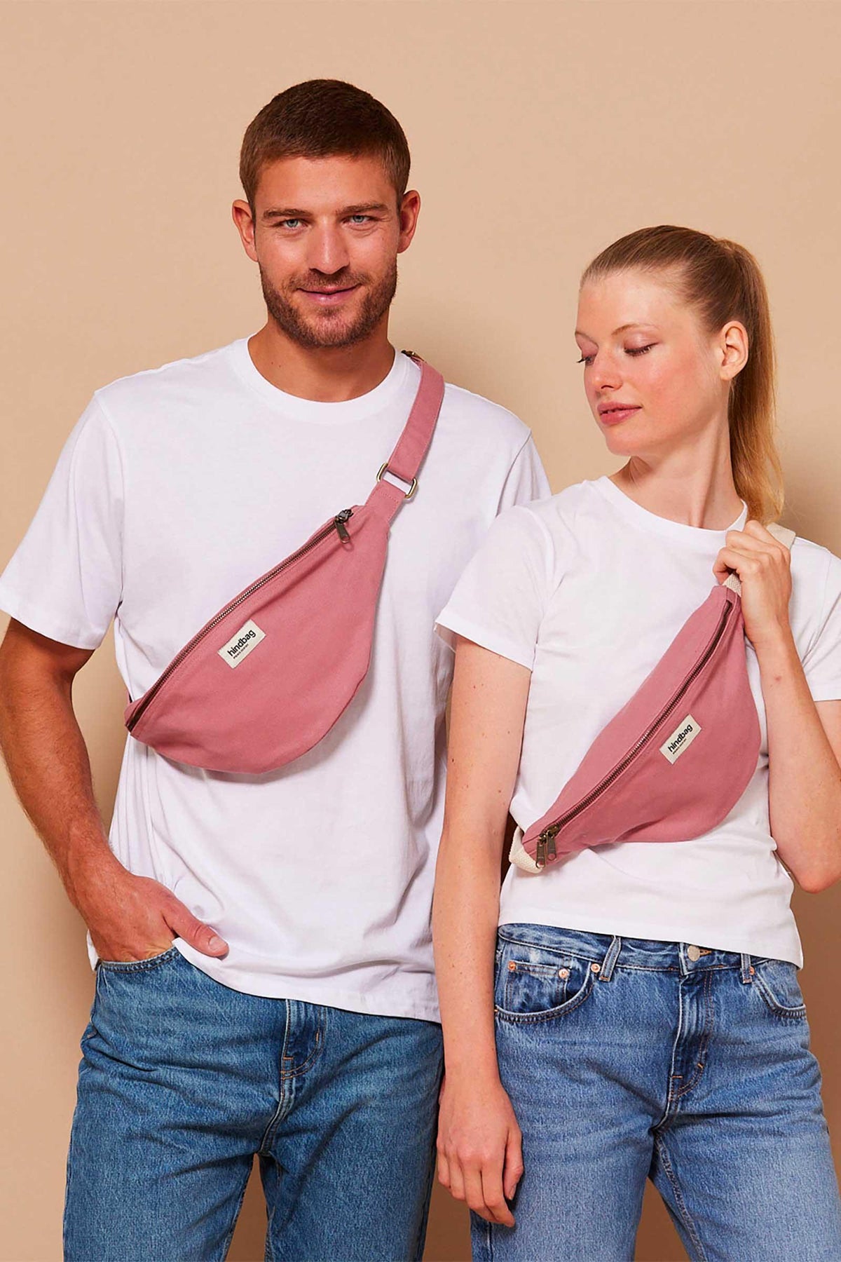 L Sasha belt bag Blush pink