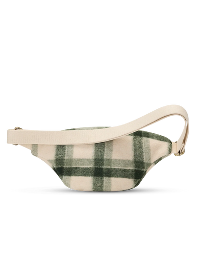 Olivia green tartan Bum bag