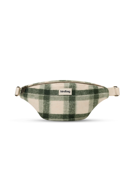 Olivia green tartan Bum bag