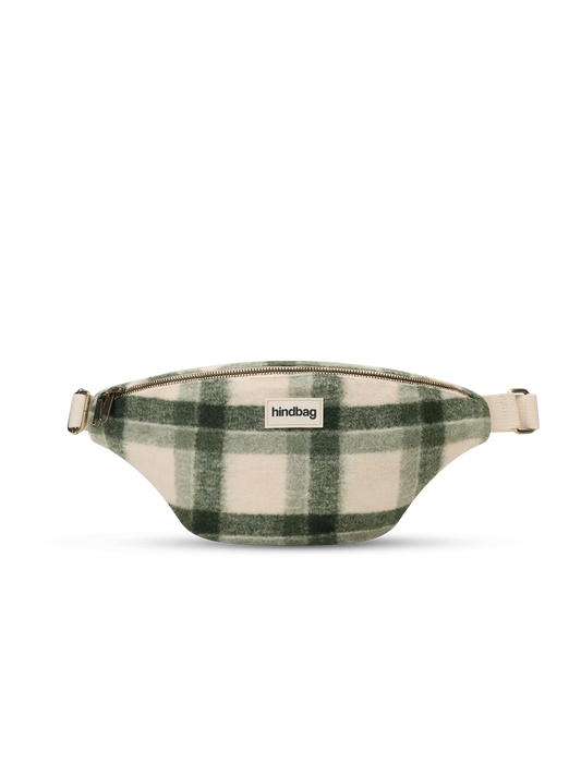 Olivia green tartan Bum bag