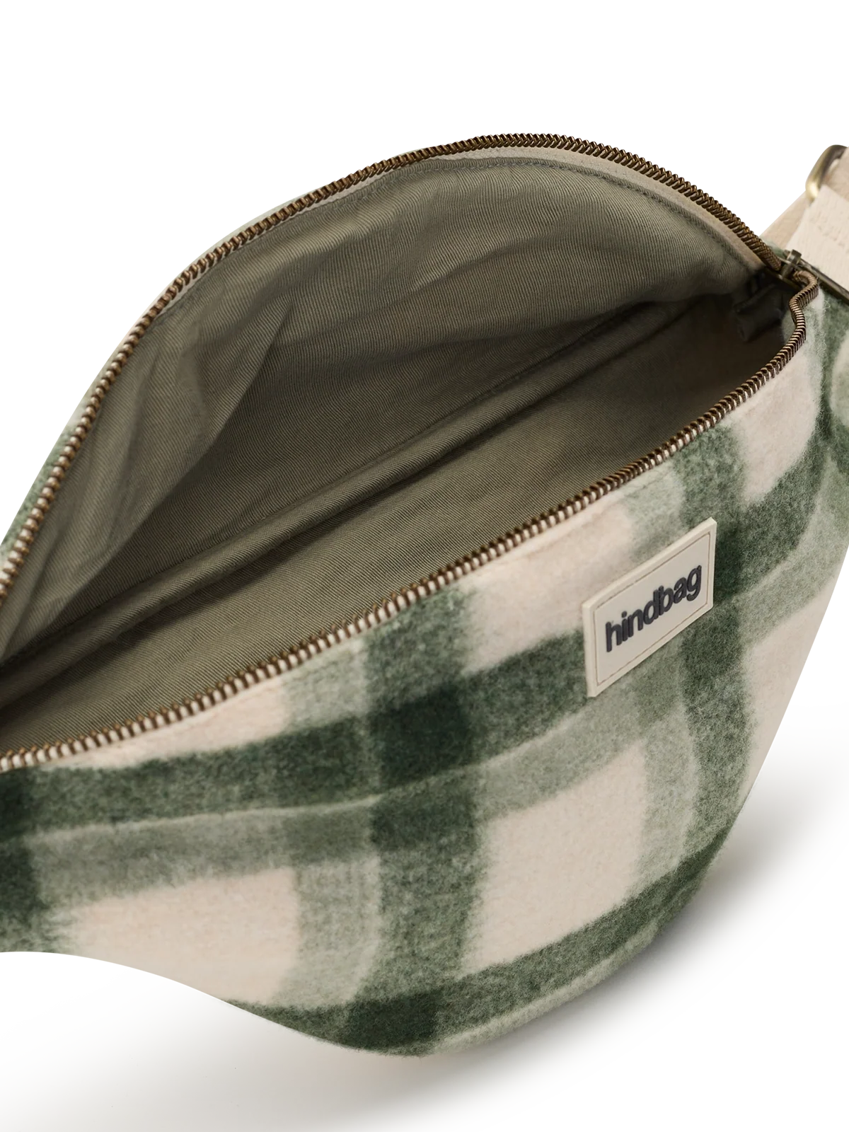 Olivia green tartan Bum bag