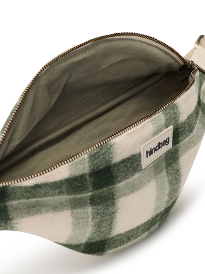 Olivia green tartan Bum bag