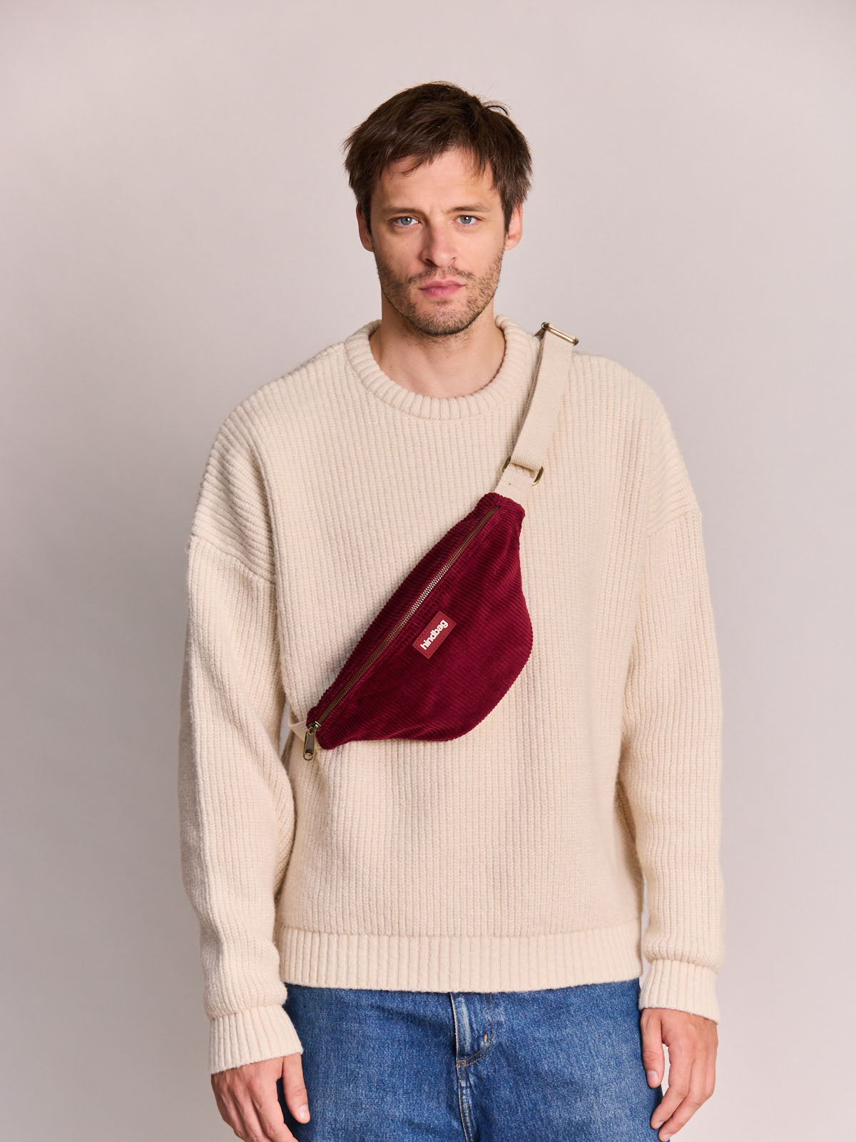 Olivia burgundy corduroy Bum bag