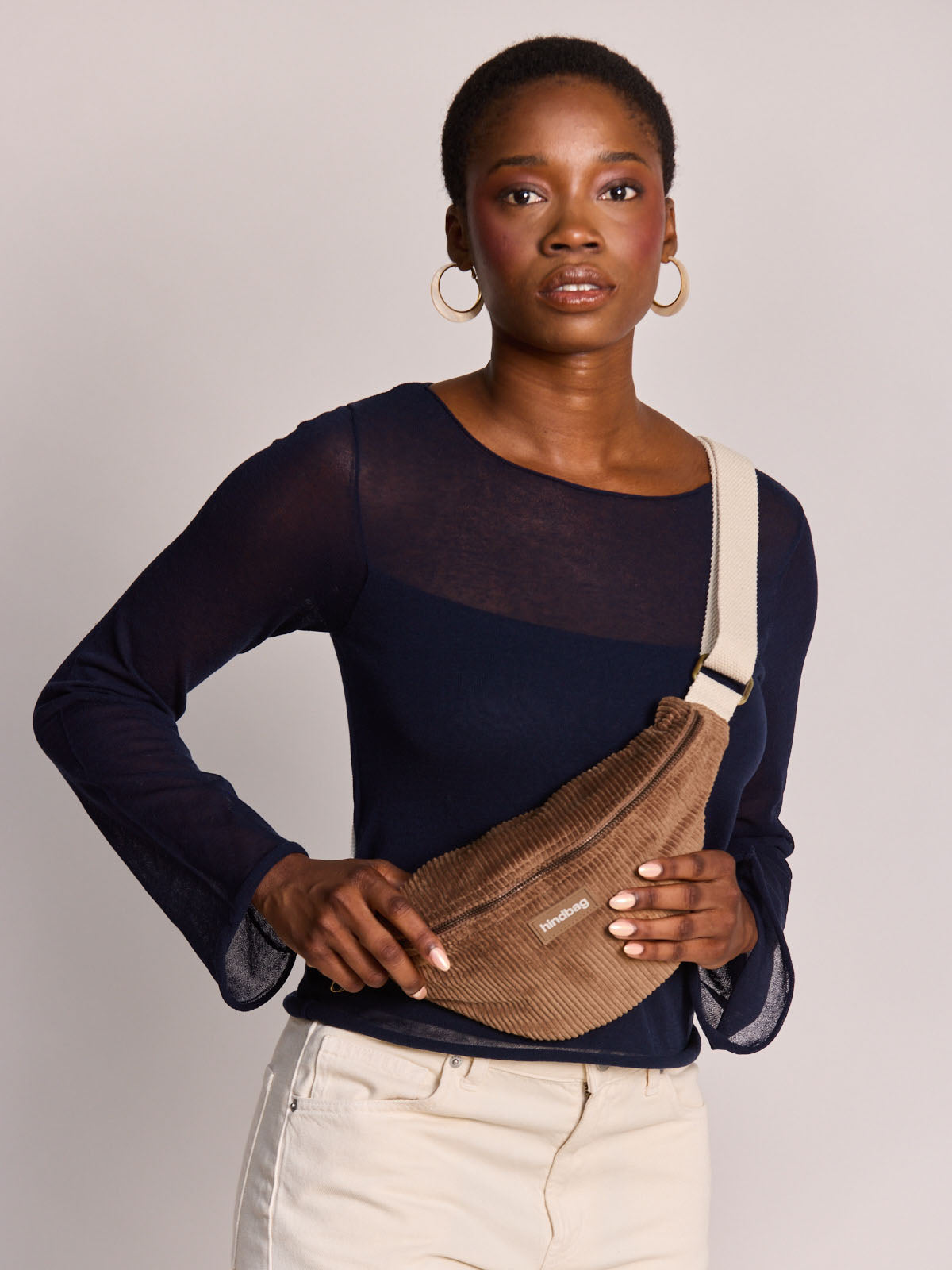 Olivia macchiato corduroy Bum bag