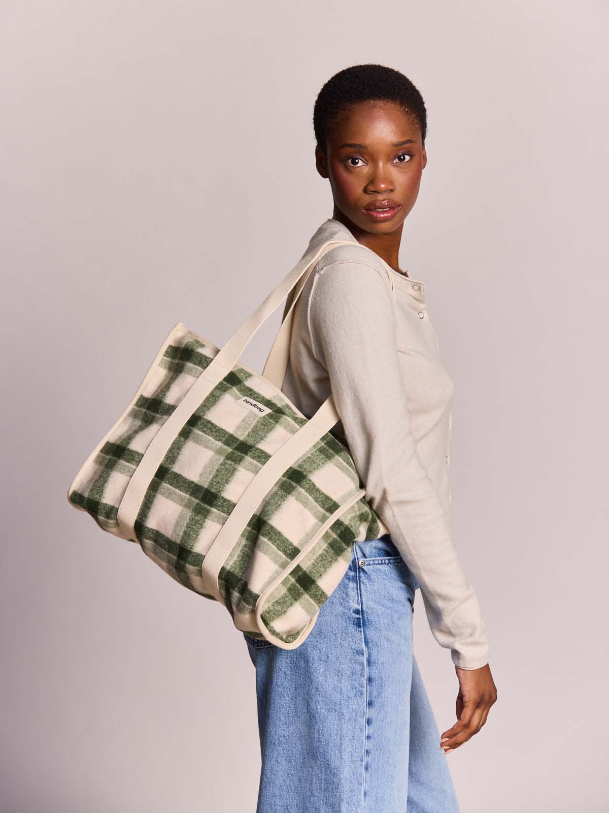 Oscar green tartan Tote Bag