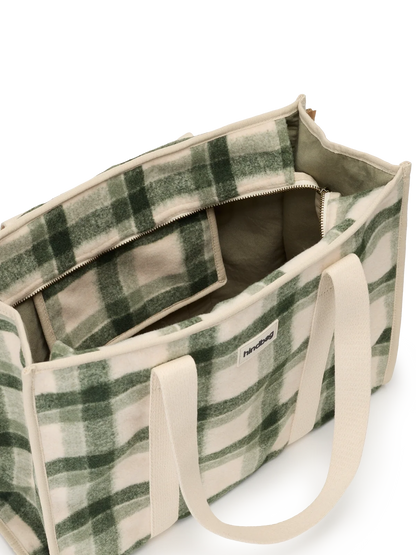 Oscar green tartan Tote Bag
