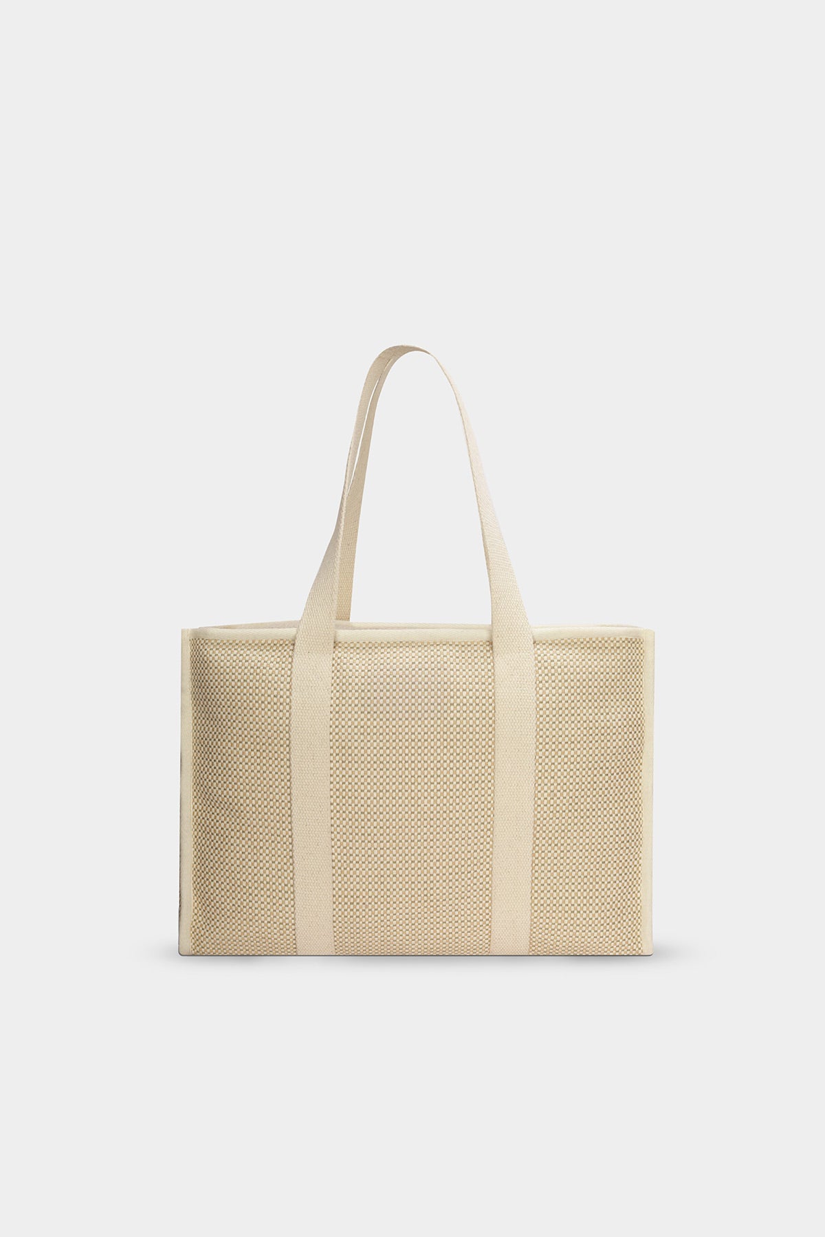 Oscar nude woven tote bag