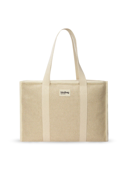Oscar nude woven tote bag