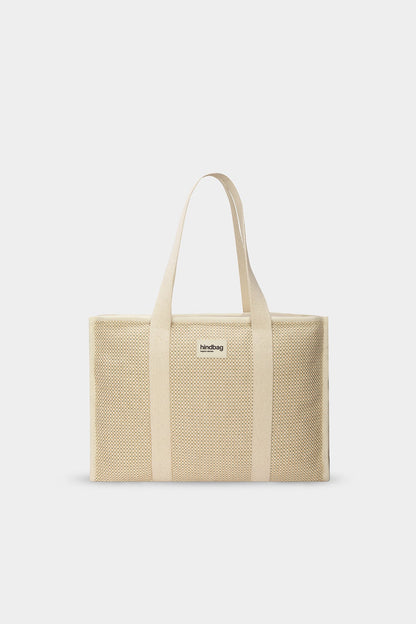 Oscar nude woven tote bag