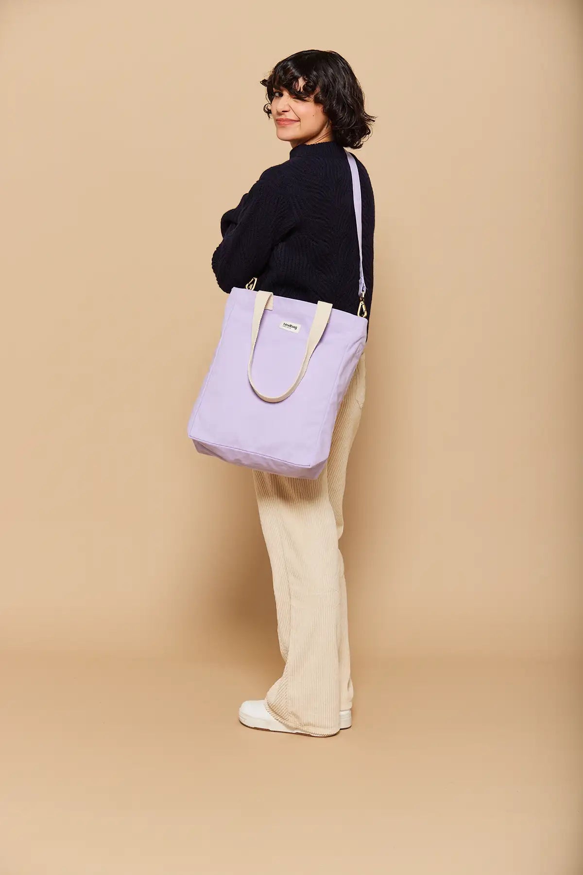 Vertical shopping bag Paul Lilac