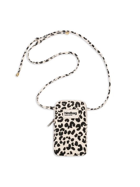 Bill Leopard Off-white Phone Pouch