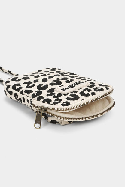 Bill Leopard Off-white Phone Pouch