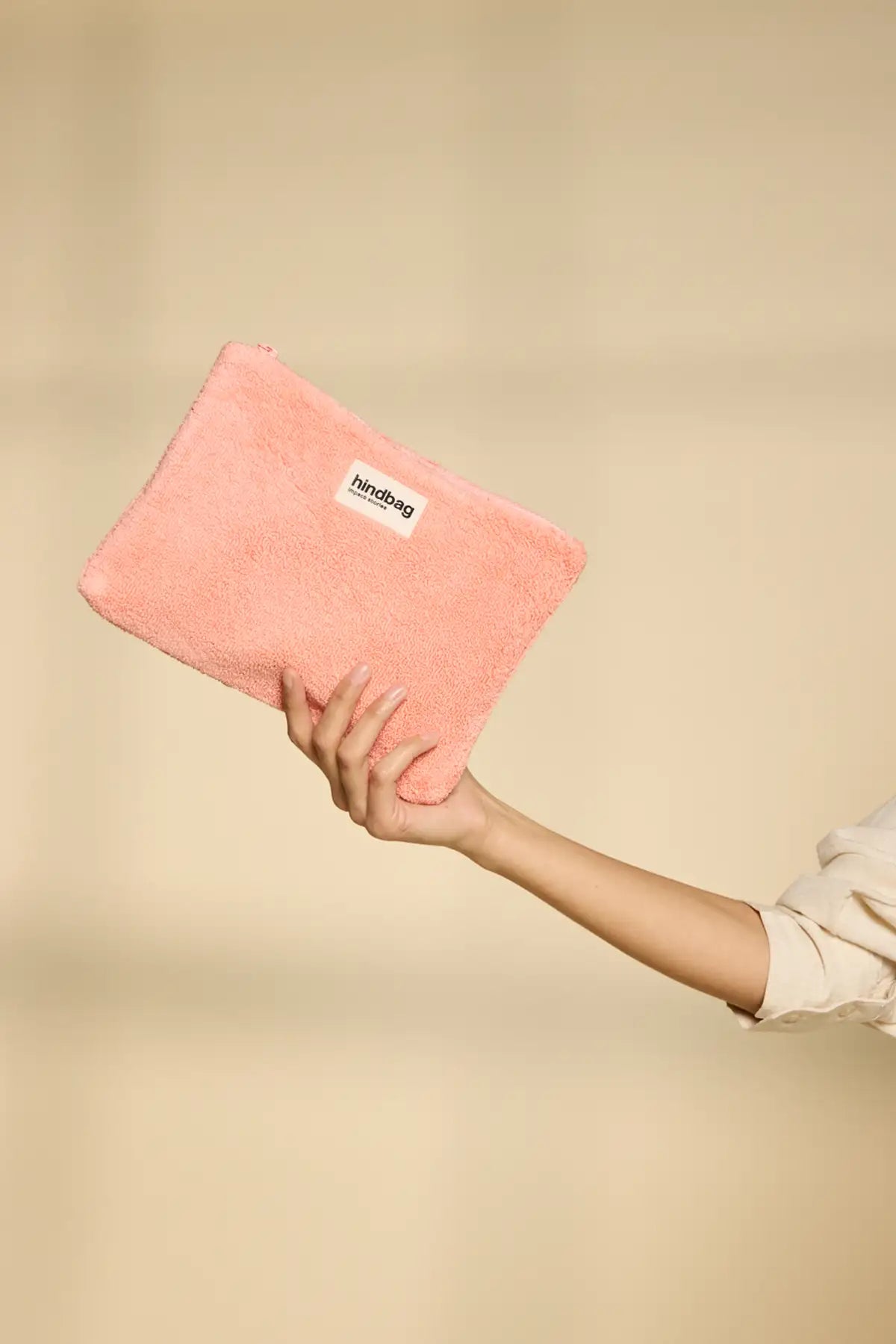 Ema Coral Pink Terry Pouch