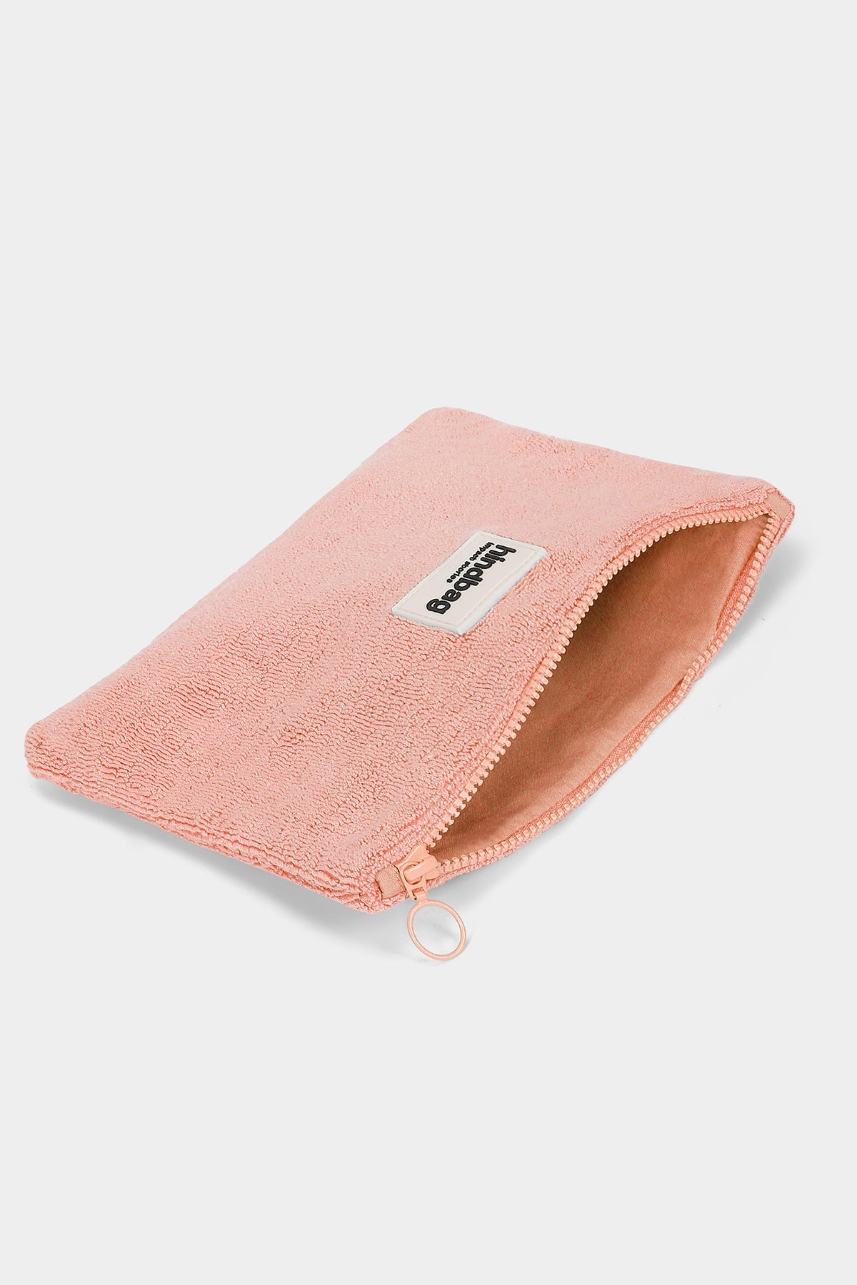 Ema Coral Pink Terry Pouch