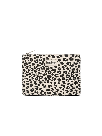 Ema Leopard Off-white Pouch