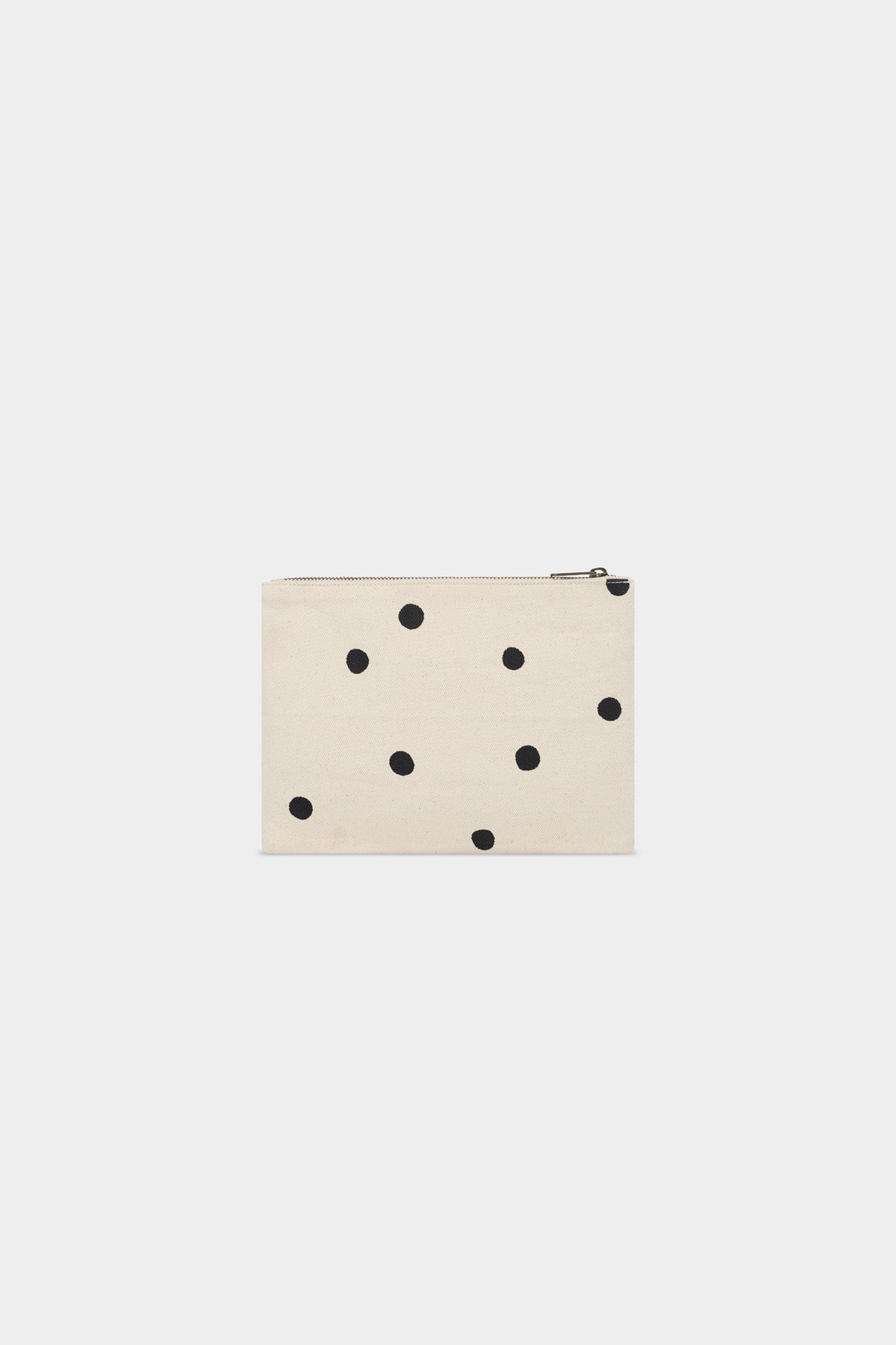 Ema Ecru Polka Dot Clutch