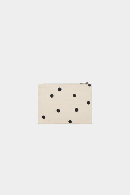 Ema Ecru Polka Dot Clutch
