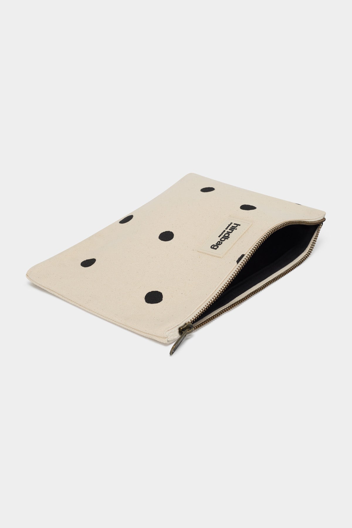 Ema Ecru Polka Dot Clutch