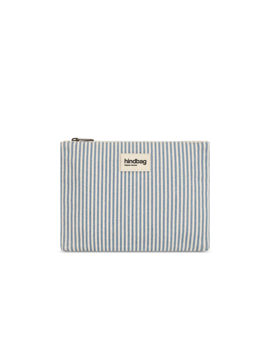 Ema Blue Stripes Pouch