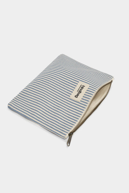 Ema Blue Stripes Pouch