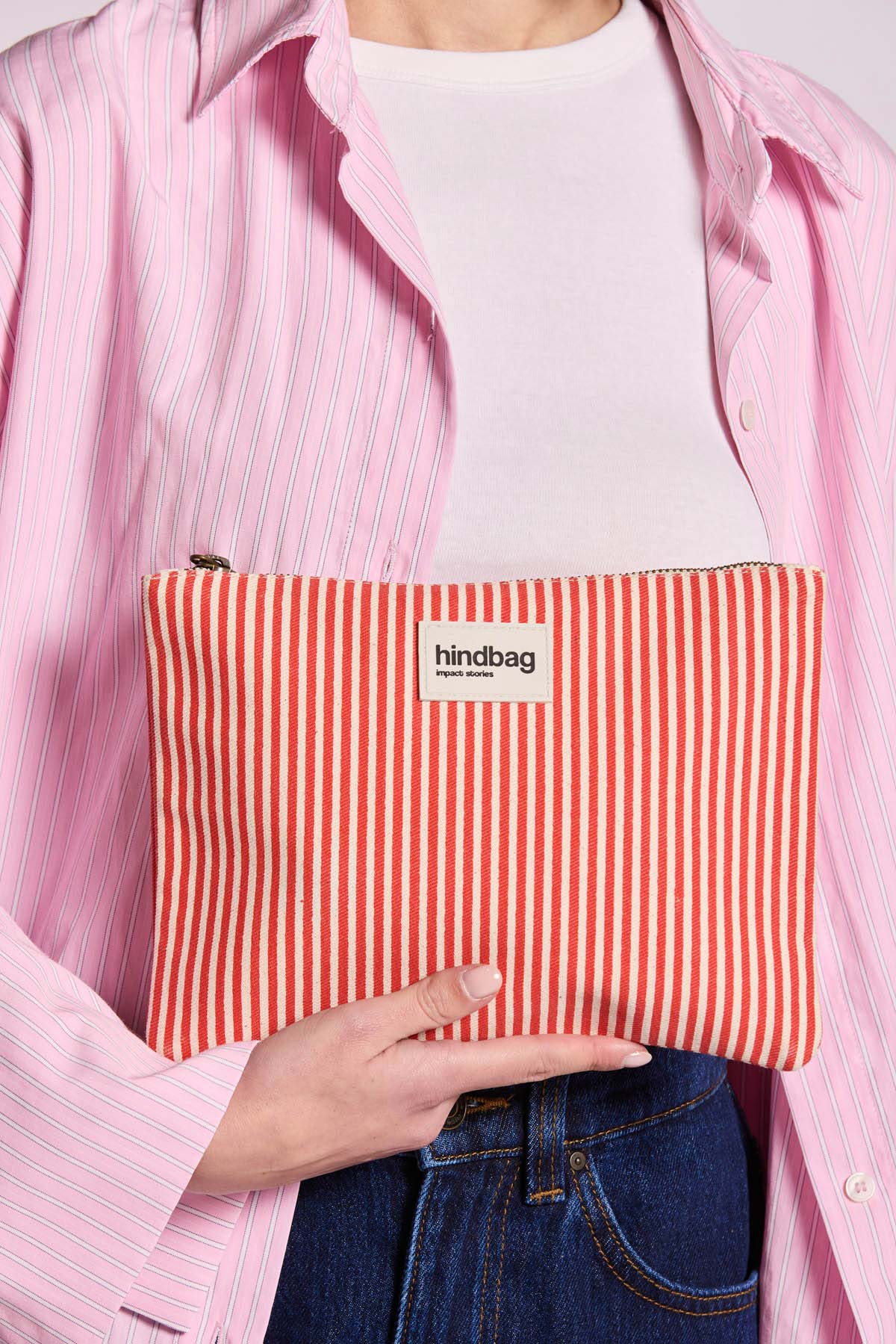 Ema Red Stripes Pouch