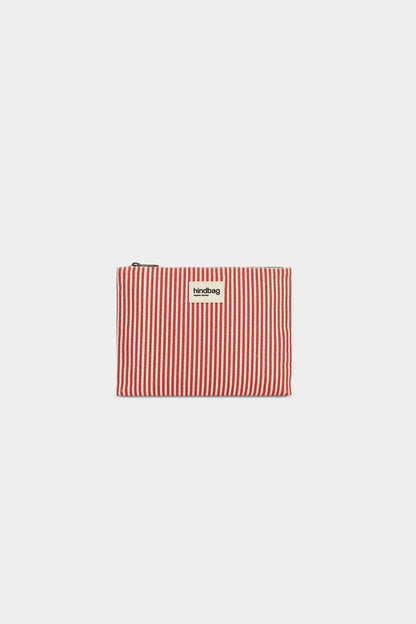 Ema Red Stripes Pouch