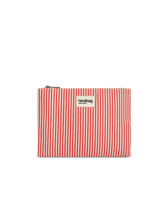 Ema Red Stripes Pouch