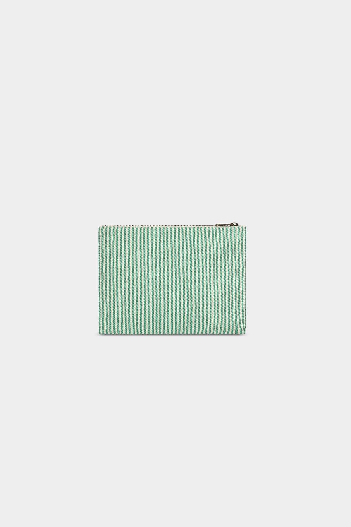 Ema Green Stripes Pouch