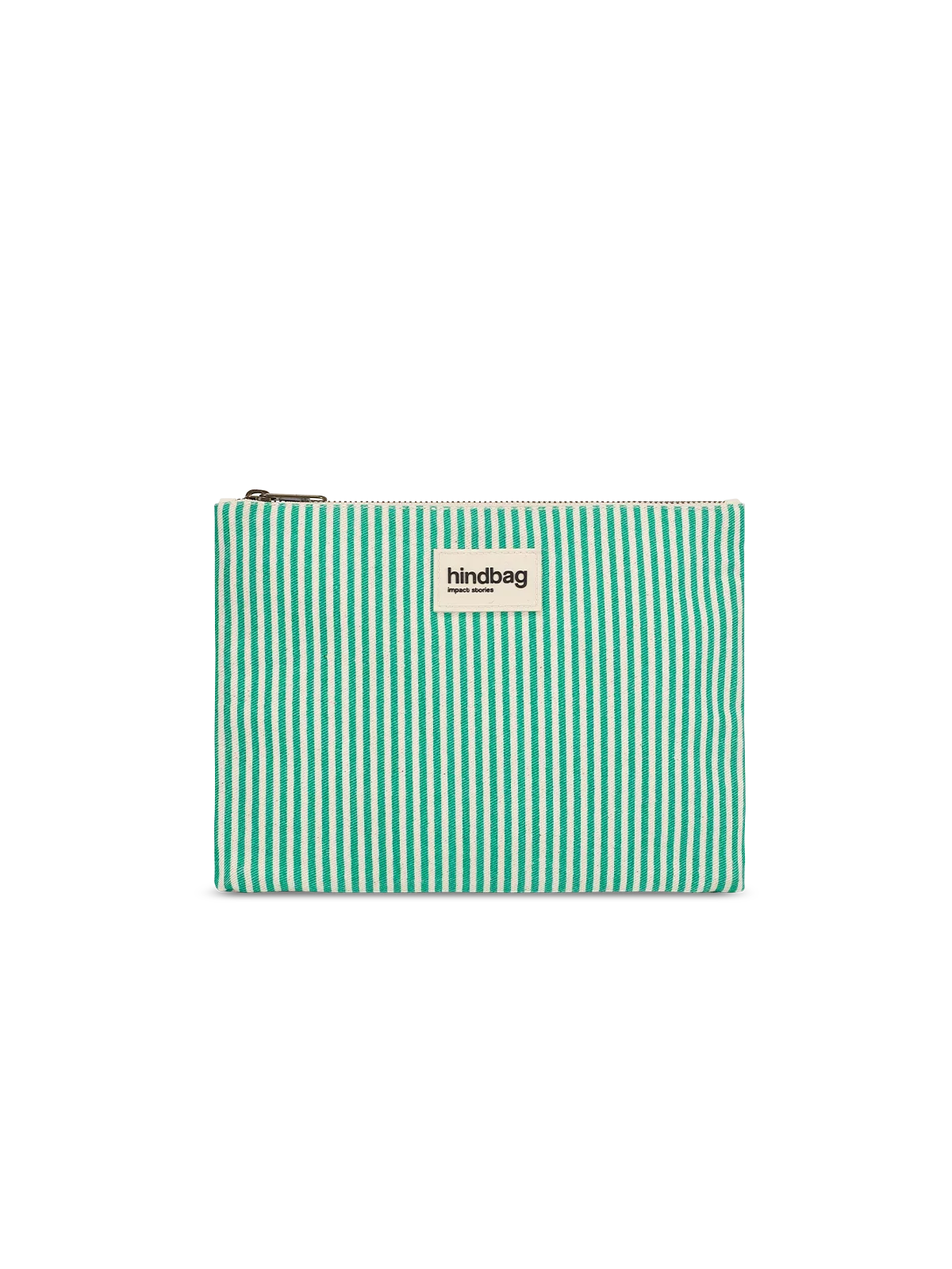 Ema Green Stripes Pouch