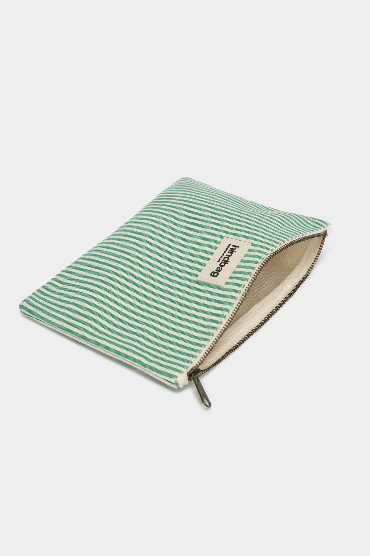 Ema Green Stripes Pouch