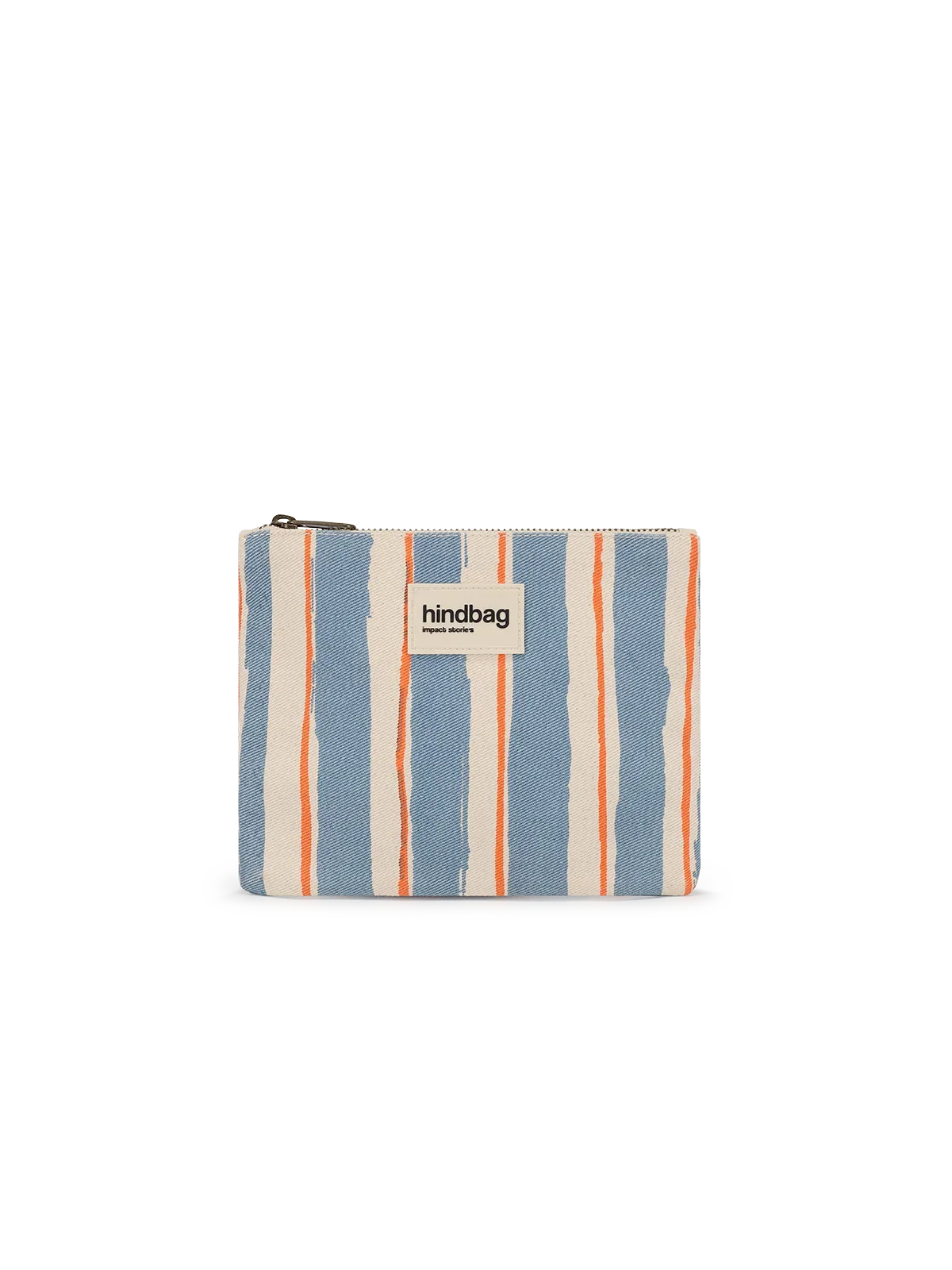 Lou Pouch Orange and Blue Stripes