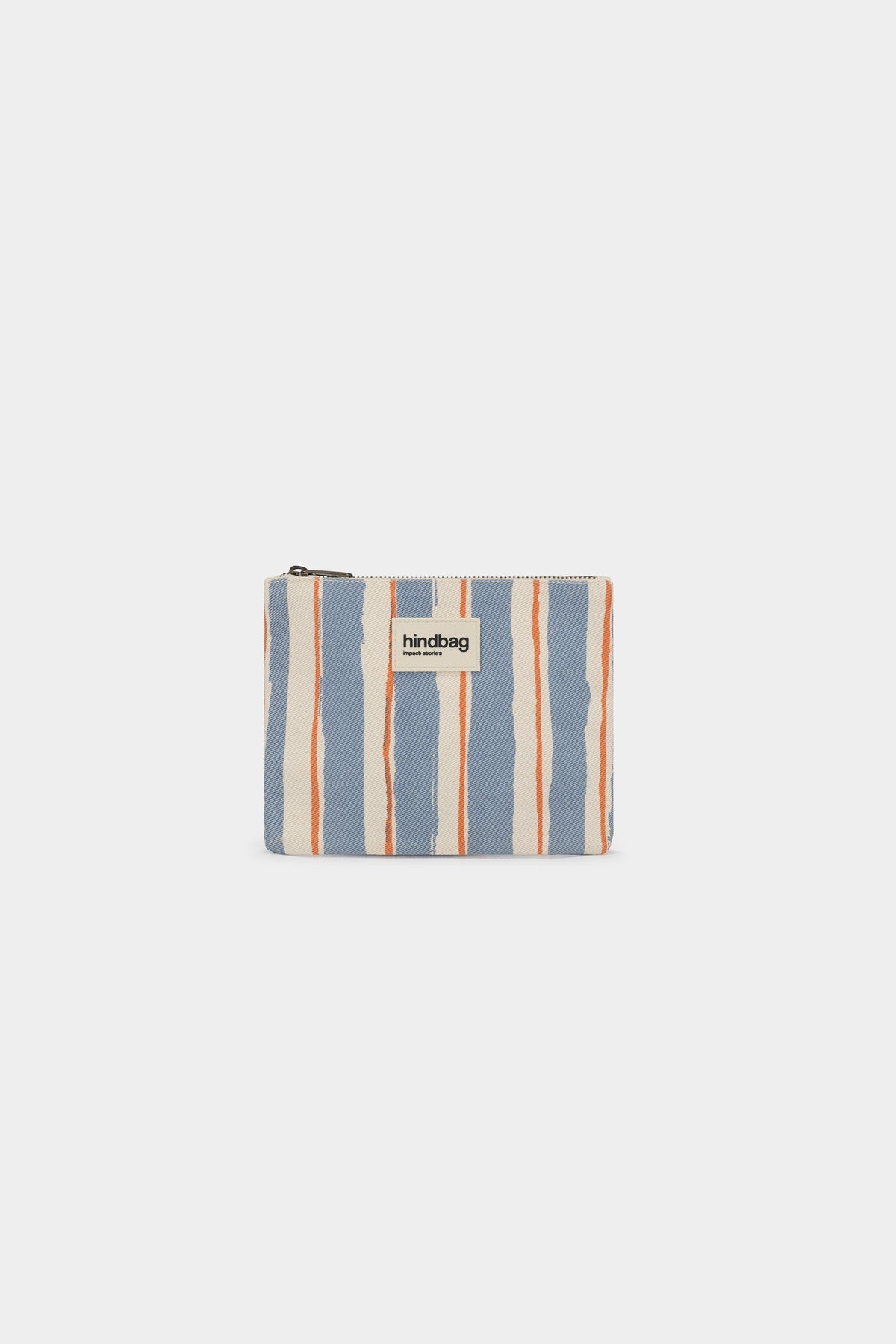 Lou Pouch Orange and Blue Stripes