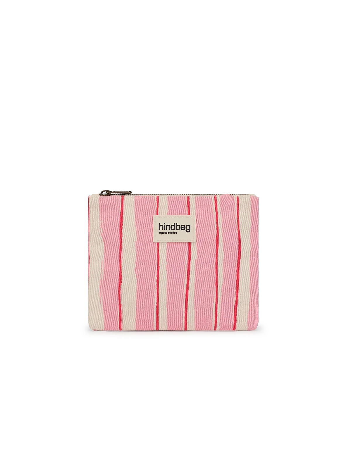 Lou Pouch Red and Pink Stripes