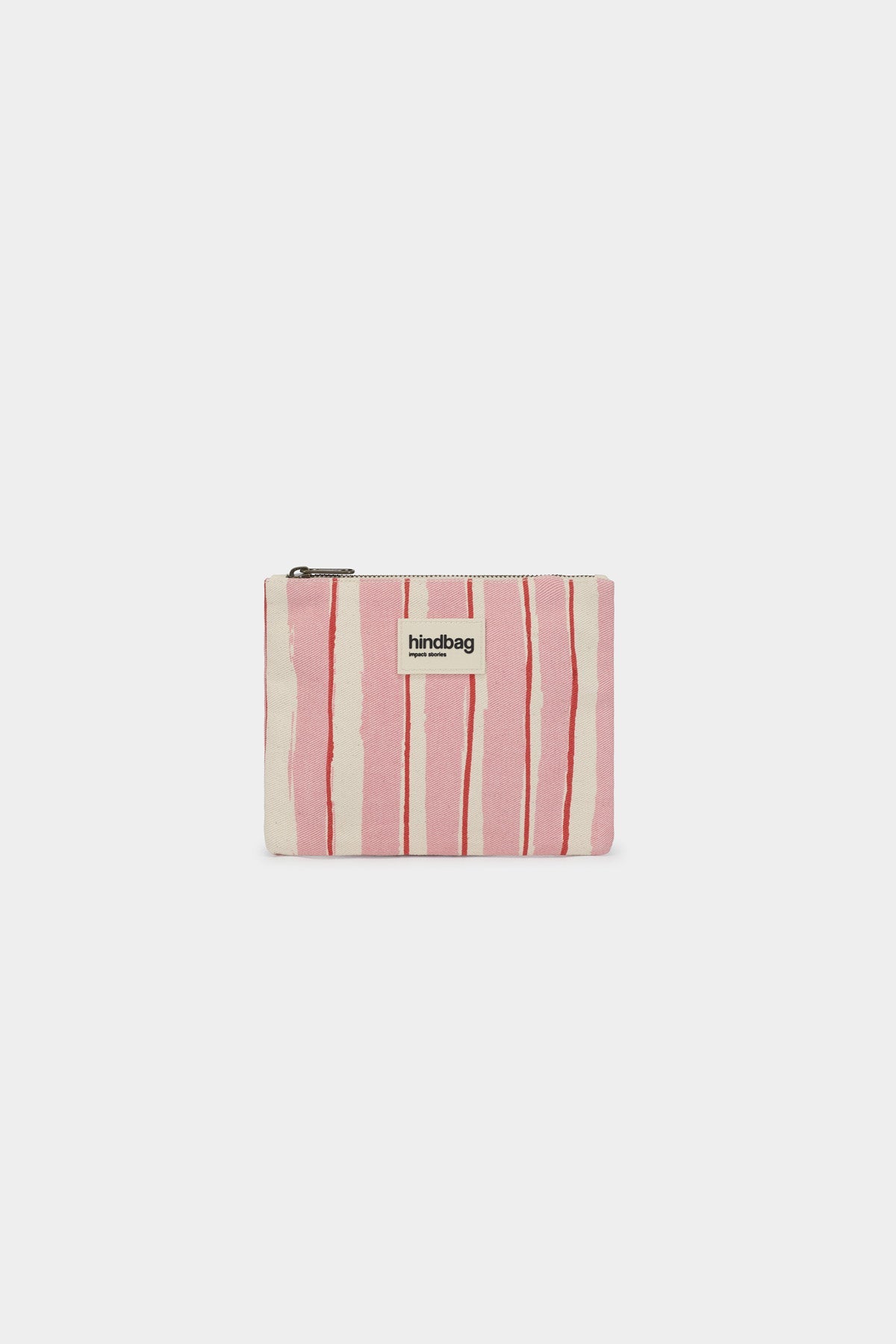 Lou Pouch Red and Pink Stripes